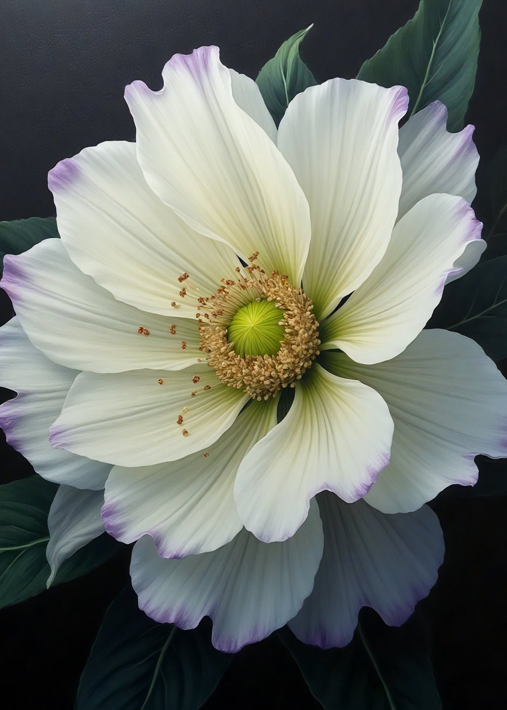 Elegant Bloom with Subtle Purple Edges - heyvidashop