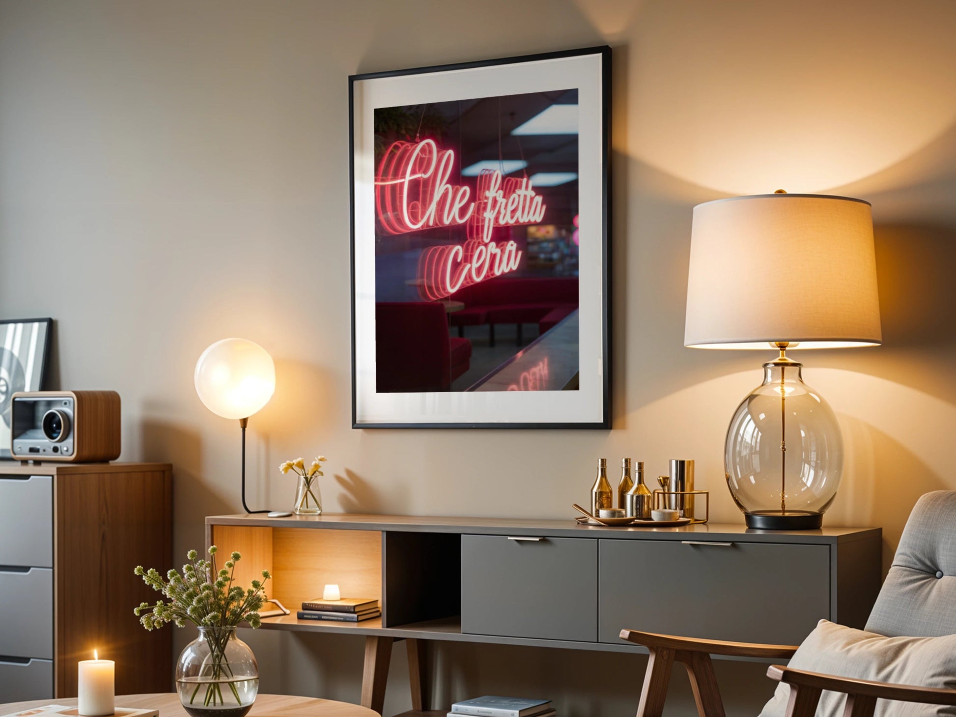 Che Fretta C’era – Poster Vintage Neon - heyvidashop